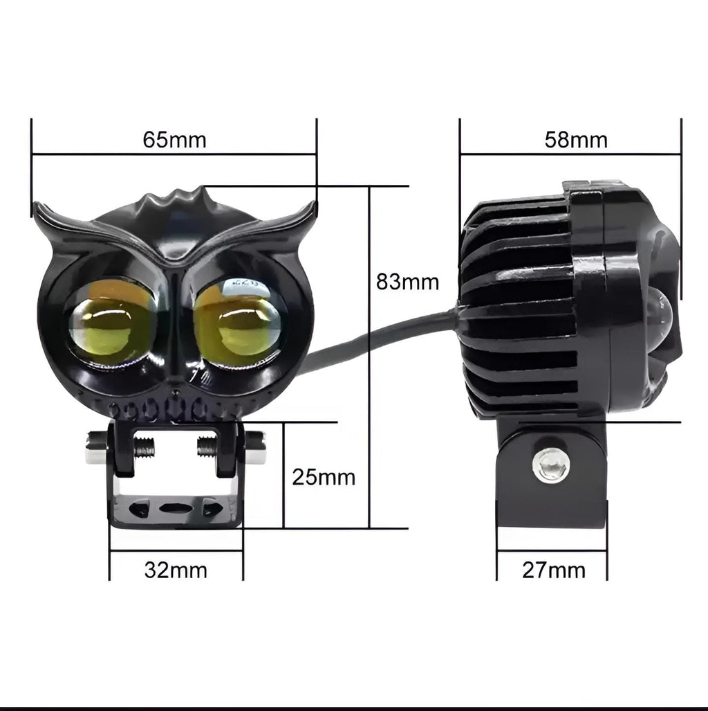 OWL Shape Fog Flash light Low & High Beam Owl