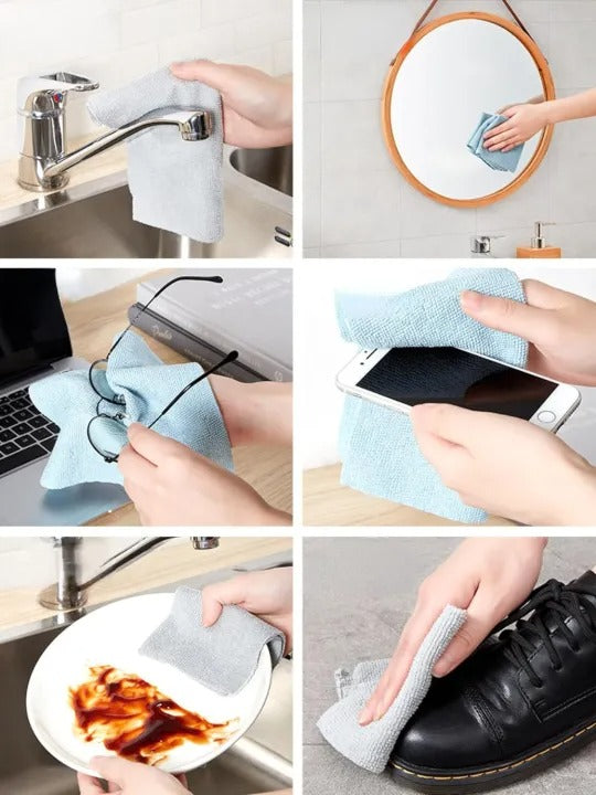 Microfiber Towel Reusable Pack of 20 Pcs Box Random Color