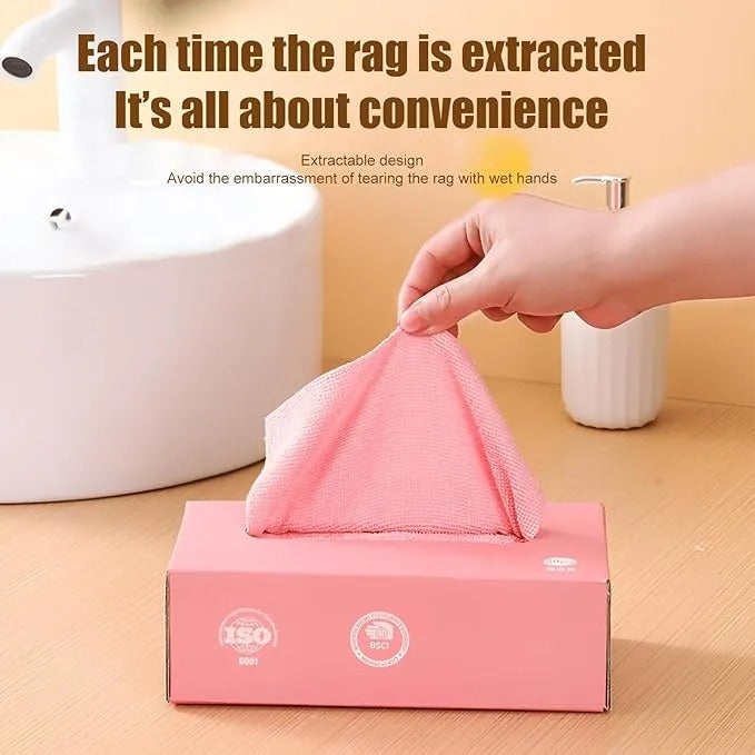 Microfiber Towel Reusable Pack of 20 Pcs Box Random Color