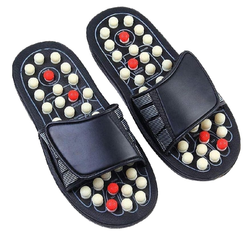 Massage Slippers for Sugar Patients – Foot Therapy Reflexology Sandals with Acupuncture Points & Non-Slip Sole