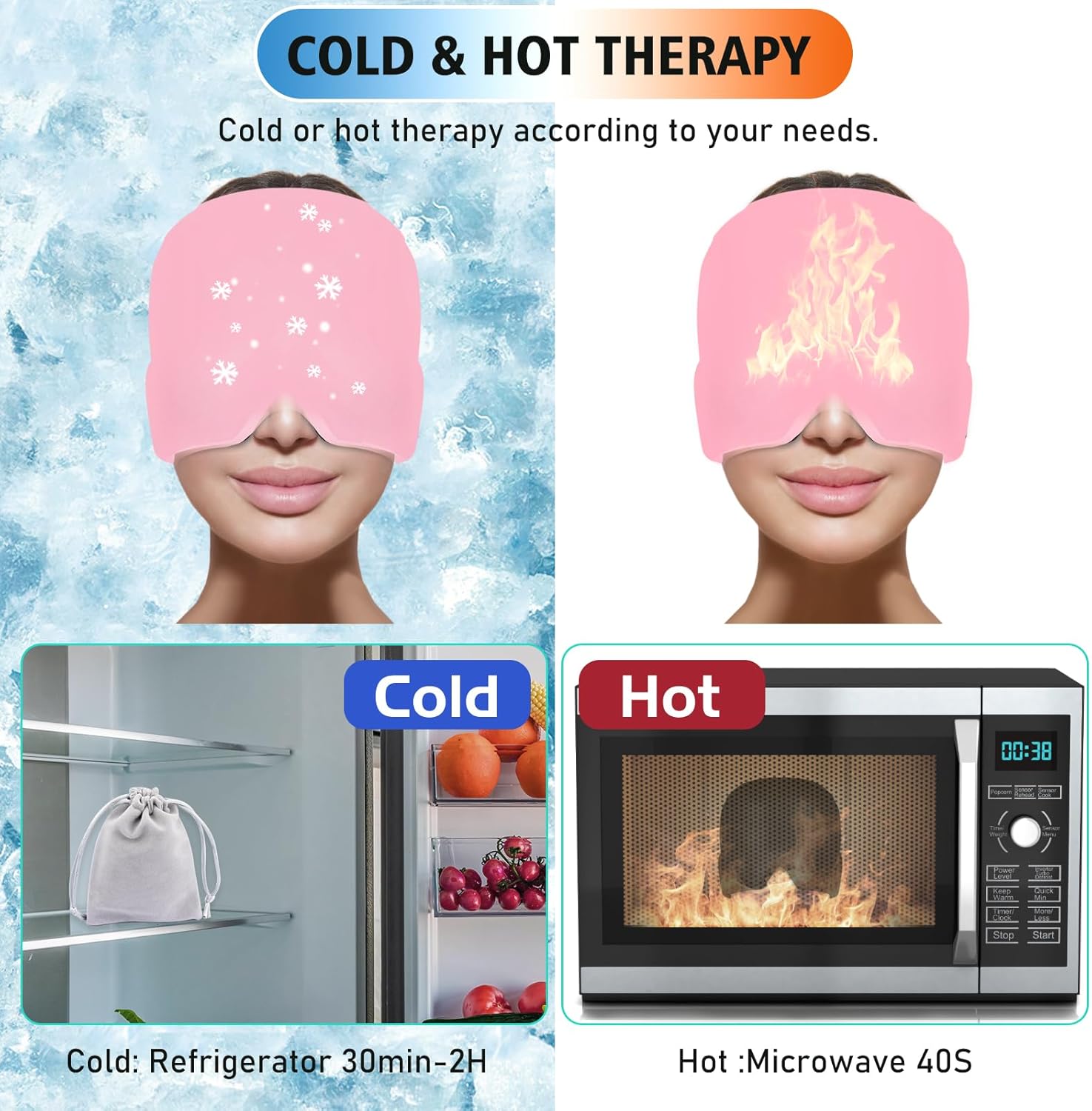 Migraine Relief Cap - Headache Relief Hat for Migraine Relief