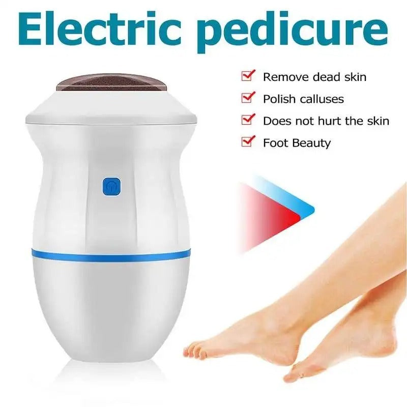 Black Callus Remover with Built-In Vacuum for Dead Skin, Cracked Heels & Calluses, Rechargeable
