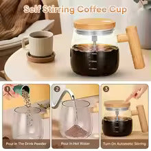 Self Stirring Coffee Mug – Electric Automatic Mixing Cup| Rechargeable, Waterproof