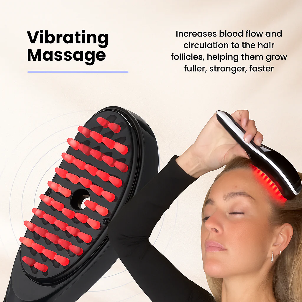 Electric Massage Comb – Blue & Red Light Therapy