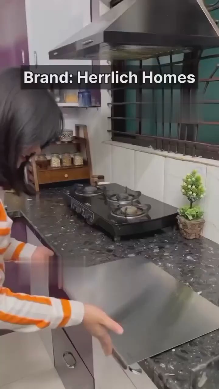 Marble Cutting Board Slab with Pure Stainless Steel Fitting – Non-Magnetic